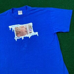 Vintage Dumb And Dumber Shirt Mens XL Blue Tongue Stuck Movie Promo Funny Y2K